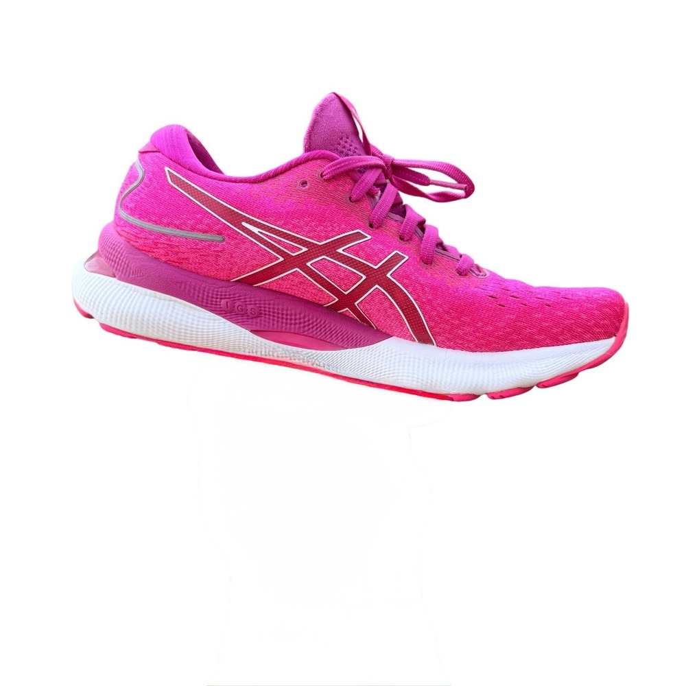 ASICS Gel-Nimbus 24 Womens Size 9 Running Shoes Fuchsia Red Athletic Trainers - Picture 3 of 15